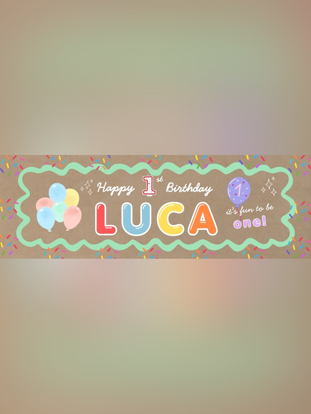 It’s Fun to Be One - Luca Birthday Banner (PRINTED)